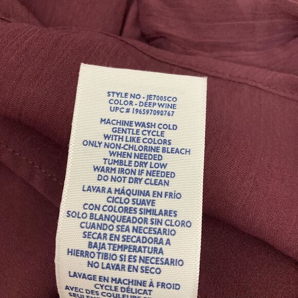 Joie Limited Edition Burgundy Mesh Blouse Size M - Picture 15 of 16